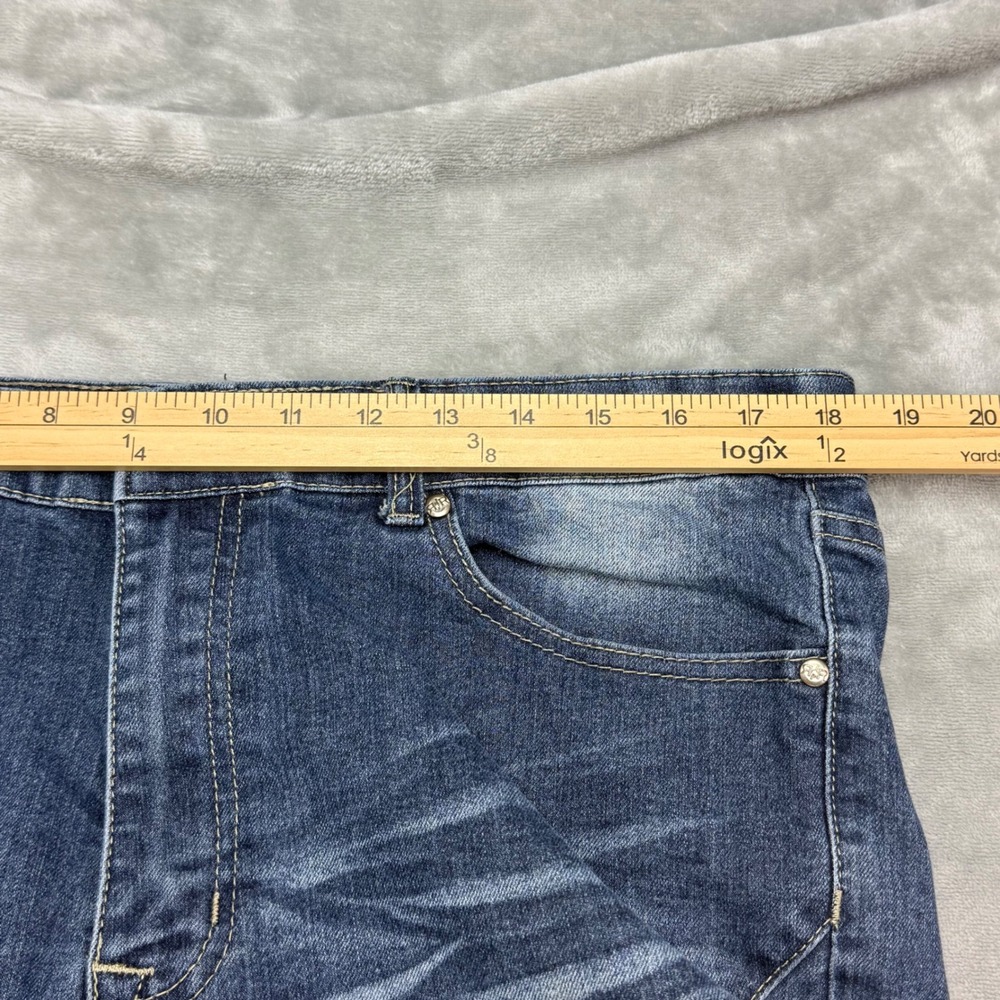Refinery Republic Men's Blue Moto Jeans 36x30‎ Distressed Panels Denim Pants - Picture 12 of 16